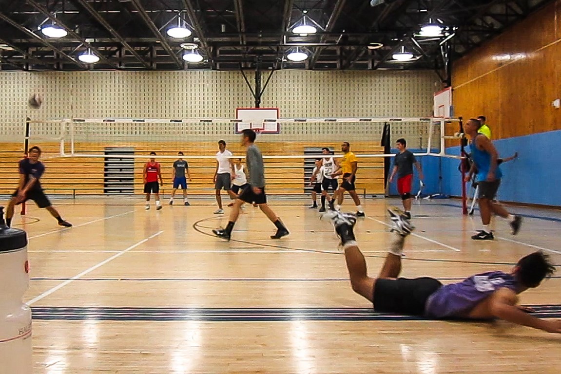 Final pre-playoff Urban Volleyball game at Brandeis High School